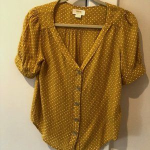 Polka Dot Anthropologie Button Shirt